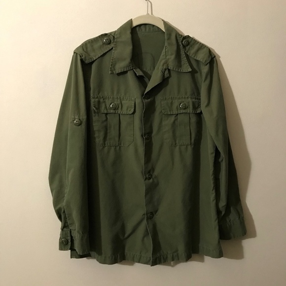 VTG Army Fatigue Shirt Jacket - Picture 2 of 4